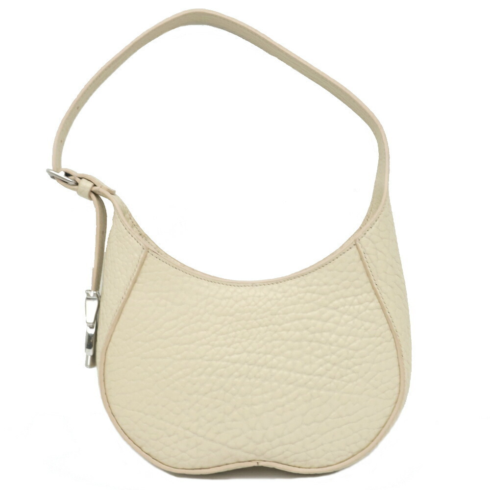 Burberry Chess Baguette Shoulder Bag PEARL Cream
